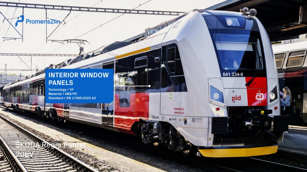 According to EN 17460:2022, we also bond components for Škoda RegioPanter train units.