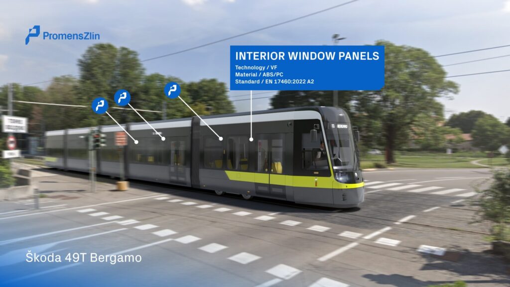Pro českého výrobce vlakových jednotek a tramvají Škoda Transportation vyrábíme okenní panely, které můžete nově vidět také v italském Bergamu.